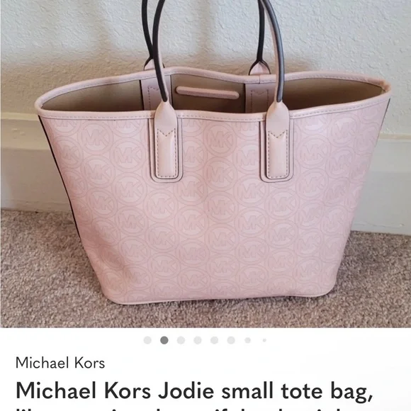 Michael Kors Blush Pink Logo Tote#35 - Picture 2 of 6